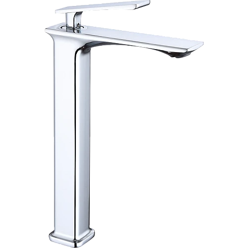 خلاط مغسلة طويل كروم مع ليات