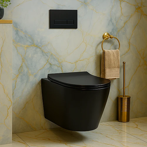 كرسي معلق مدور مستقيم غطاء اكريليك اسود مقاس 18 سم (تُضاف رسوم الأوزان الثقيلة)