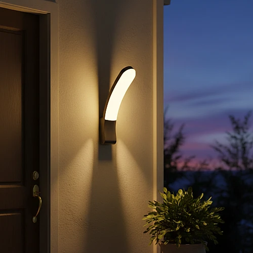 كشاف خارجي 1 عدسة اسود لون الانارة اصفر 12W