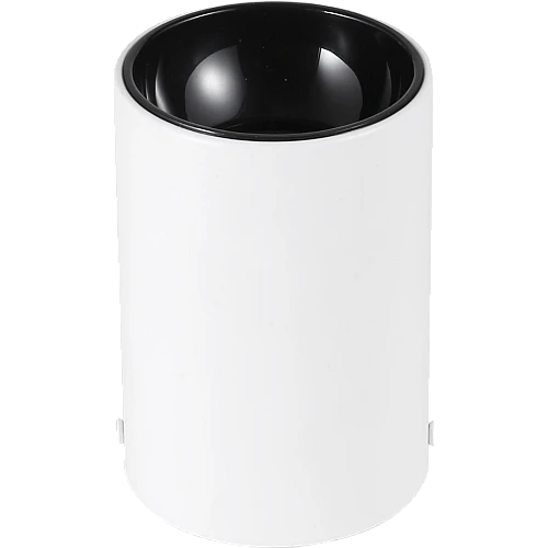 جرم سلندر مانع للتوهج اسطواني مفرد دائري غطاء ابيض + اسود قاعدة لمبة GU10