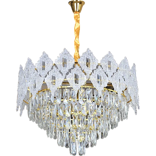 نجف مودرن برو كريستالE14*9 مقاس 60 سم ذهبي