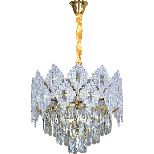 نجف مودرن برو كريستالE14*5 مقاس 40 سم ذهبي