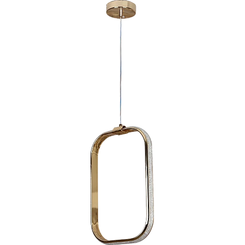 علاقي مودرن مستطيل ذهبي لون الانارة 3 اضاءات 30 سم 30 واط