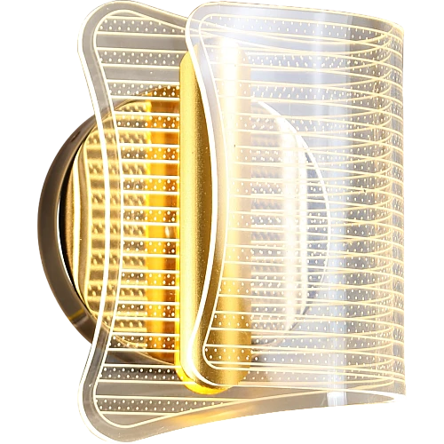 إضاءة جدارية اكريليك مودرن ذهبي لون الانارة 3 اضاءات 3 واط