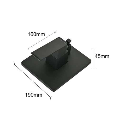 وجه خلاط مخفي اسود مربع خطين مودرن