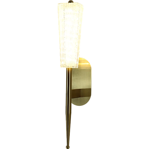 إضاءة جدارية مفرد زيتي لون الانارة 3اضاءات قزاز مدخن5 واط