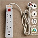 توصيلة كهربائية توفل بيضاء 3 مداخل 2 USB Type-C سلك 5 متر