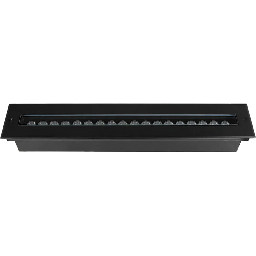 كشاف ارضي دفن اسود لون انارة اصفر مسطرة 18 واط مقاس 50*7 سم