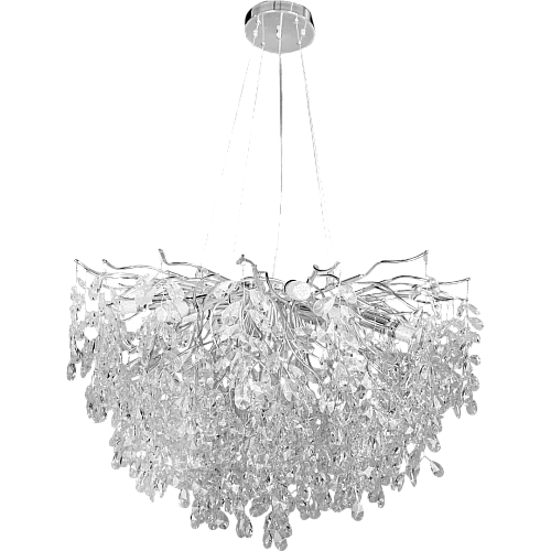 نجف مودرن فضي + شفاف E14*13