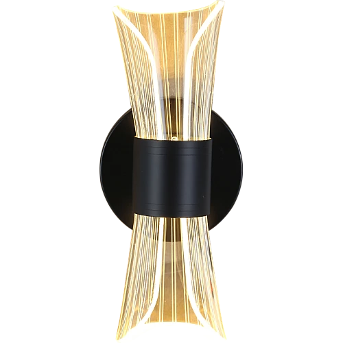 إضاءة جدارية اكريليك مفرد اسود لون الانارة 3 اضاءات 9 واط