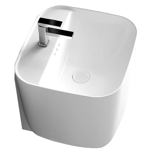 مغسلة تعليق&nbsp;مربع&nbsp;كامل&nbsp;ابيض