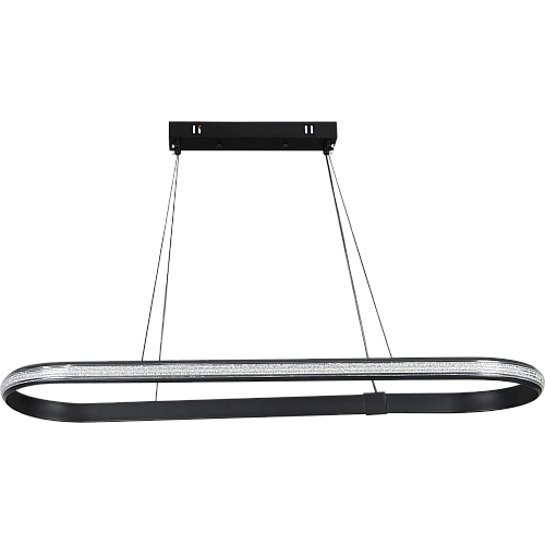 علاقي مودرن بيضاوي اسود لون الانارة 3 اضاءات 90 سم *25 سم 48 واط