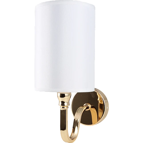 إضاءة جدارية مفرد ذهبي + طربوش ابيض E14*1