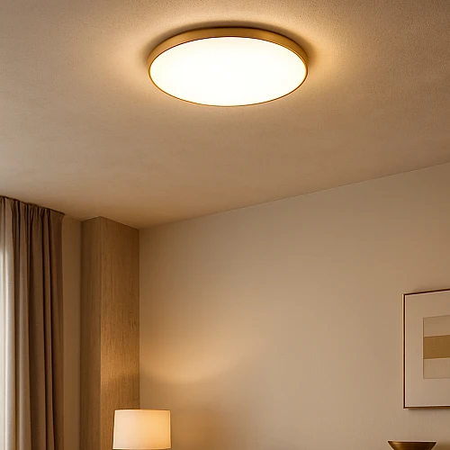 لطش دائري ذهبي 3اضاءات 46 سم