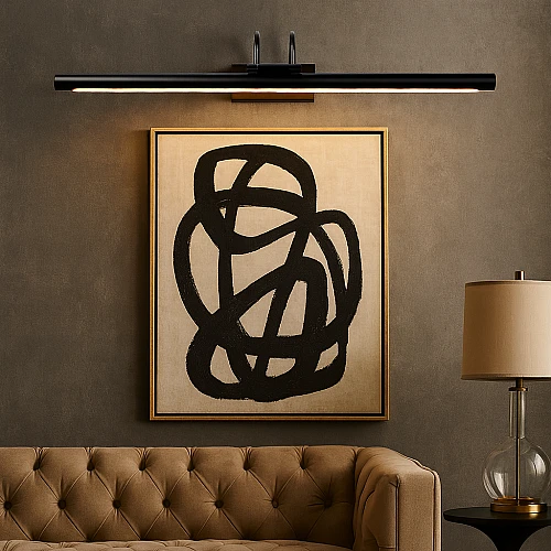 إضاءة أبليك حائط مودرن اسود لون الانارة 3 اضاءات واط 15 مقاس 600 ملم