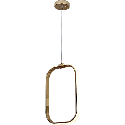 علاقي مودرن مستطيل ذهبي لون الانارة 3 اضاءات 30 سم 30 واط