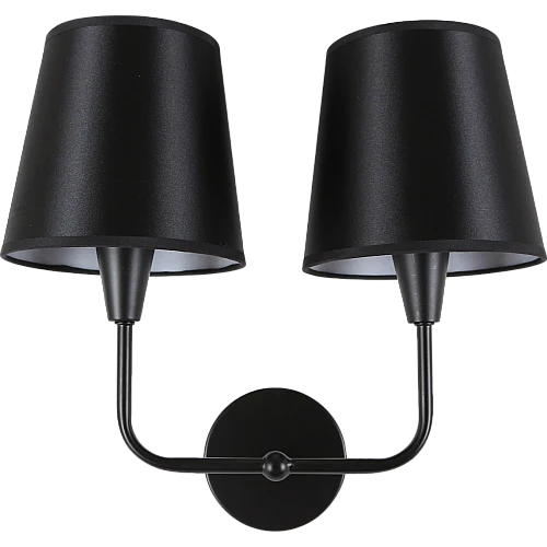 إضاءة جدارية مجوز اسود + 2طربوش اسود E14*2