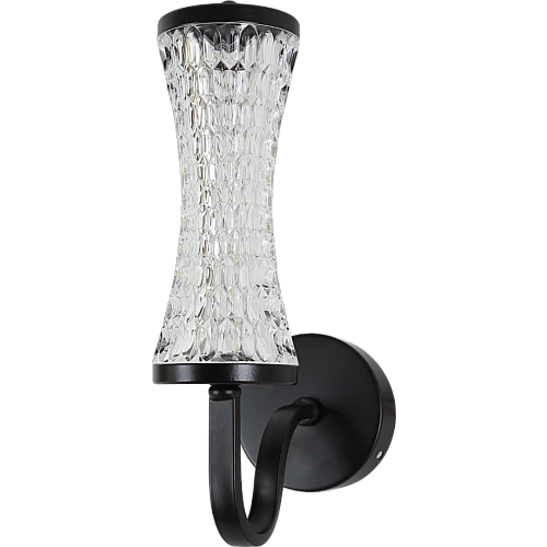 إضاءة جدارية مفرد اسود لون الانارة 3اضاءات قزاز شفاف 7 واط