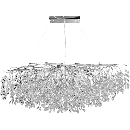 نجف مودرن فضي + شفاف E14*13