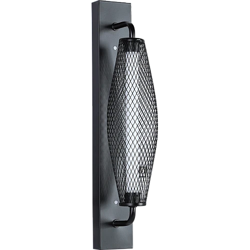 إضاءة جدارية مفرد شبك استيل اسود لون الانارة اصفر 5 واط