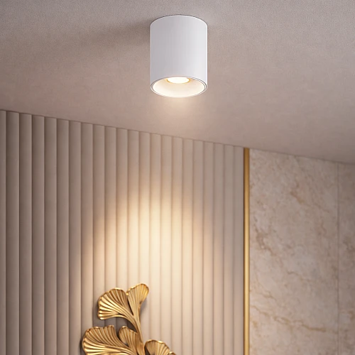 جرم إنارة سلندر أبيض معدني لطش مانع للتوهج