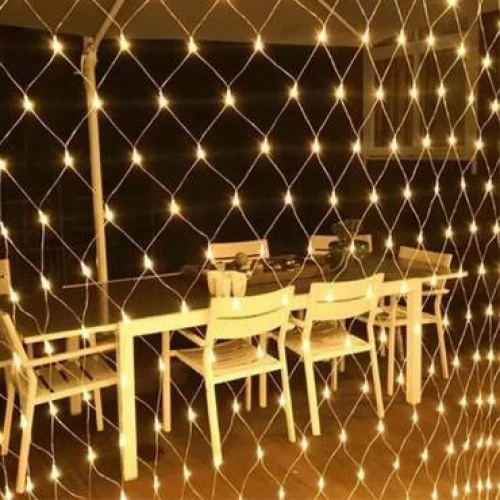 صورة-سلسلة-اضاءة-ستارة-ليد-صفراء-3x3-متر-HU2466