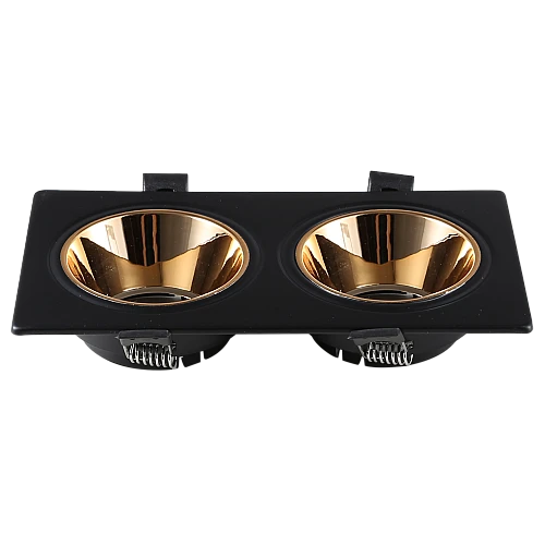 جرم كشاف مجوز بلس متحرك حديد المينيوم اسود + ذهبي مانع للتوهج 15/7 سم