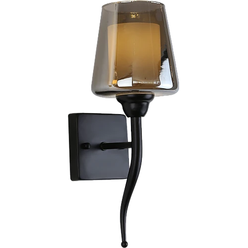  صورة منتج إضاءة جلو ويف جدارية مفرد مودرن اسود E27 موديل WA/C5284/1BK