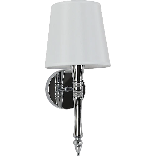 إضاءة جدارية مفرد فضي + طربوش ابيض E14*1