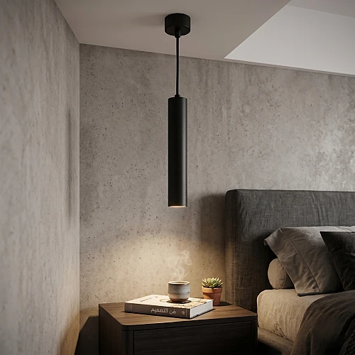 سلندر علاقي أسود مطفي 30 سم مودرن