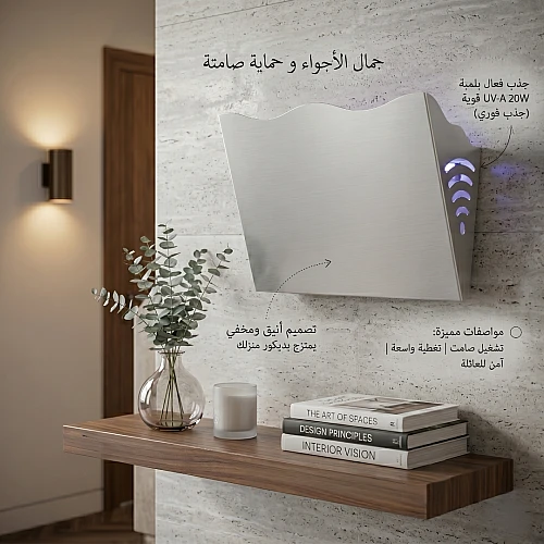 مصيدة ناموس 20 واط همر فضي مع ظرف (10 لواصق) 