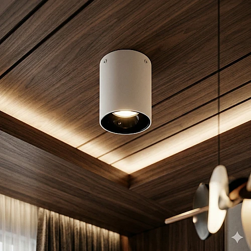 جرم سلندر معدني أبيض من الخارج وأسود من الداخل مانع للتوهج