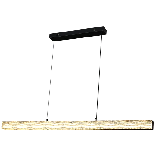 علاقي مستطيل عرض متر و 20 سم اسود لون الانارة 3اضاءات 55 واط شكل معين