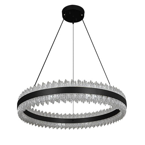 ثريا ليد مودرن اسود لون الانارة 3اضاءات مدور مقاس 40 سم 60 واط