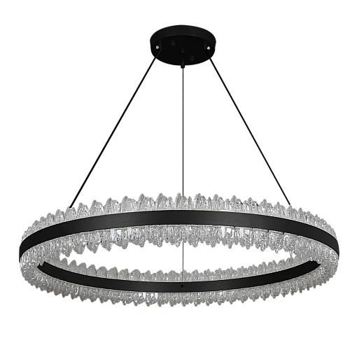 ثريا ليد مودرن اسود لون الانارة 3اضاءات مدور مقاس 60 سم 95 واط