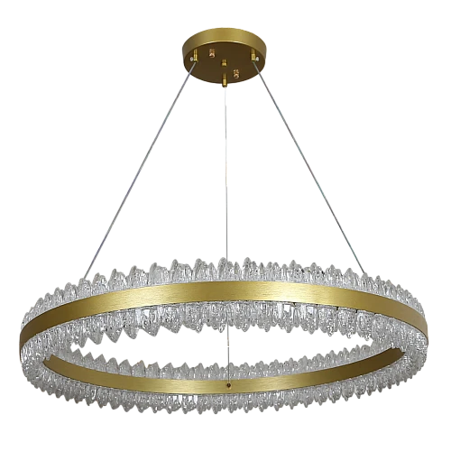 ثريا ليد مودرن ذهبي لون الانارة 3اضاءات مدور مقاس 60 سم 95 واط