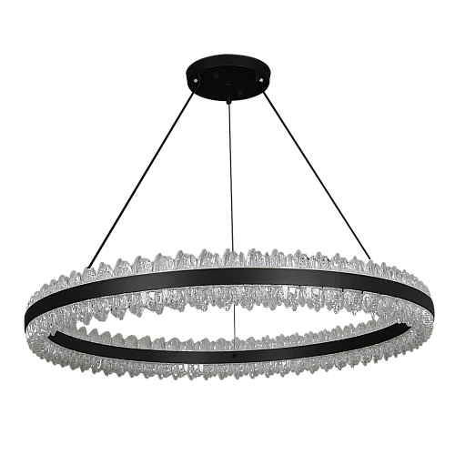 ثريا ليد مودرن اسود لون الانارة 3اضاءات مدور مقاس 80 سم 125 واط