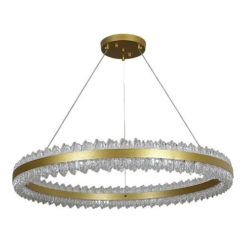 ثريا ليد مودرن ذهبي لون الانارة 3اضاءات مدور مقاس 80 سم 125 واط