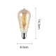  صورة منتج لمبة ليد ديكورية 7 واط شكل كمثرى زجاج ذهبي