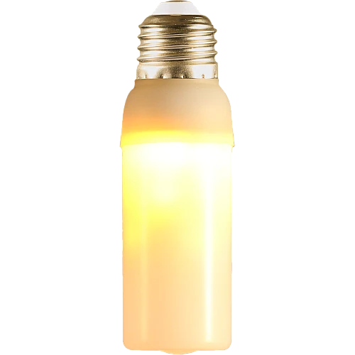  صورة منتج لمبة كروي ديكورية اسطواني شعلة لهب لون الانارة اصفر 3 واط قاعدة E27 موديل HU2485F/3W/YL/E27