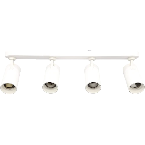 كشاف مجرى رباعي أبيض قاعدة GU10 متحركة