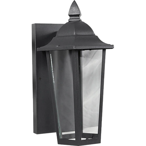 فانوس جداري قزاز شفاف E27 اسود خارجي