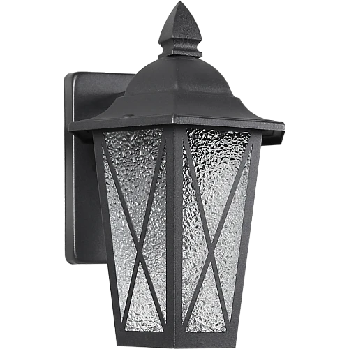 فانوس جداري قزاز مثلج E27 اسود خارجي