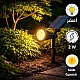 كشاف حديقة غرس إنارة لون الاضاءة اصفر تعمل على الطاقة الشمسية بحساس ضوء متحرك 7 عيون 2 واط
