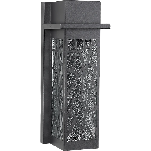 فانوس جداري قزاز مثلج E27 اسود خارجي