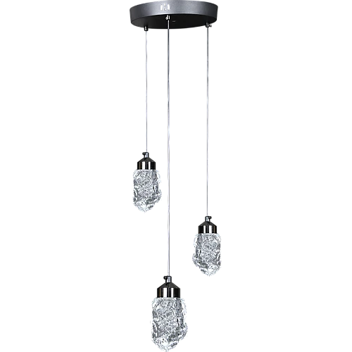 علاقي مودرن خيوط 3كريستال اسود لون الانارة 3 اضاءات 5 واط