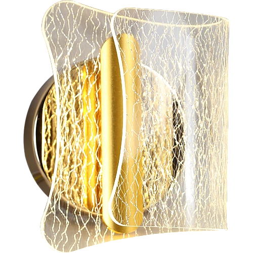 إضاءة جدارية اكريليك مودرن ذهبي لون الانارة 3 اضاءات 3 واط