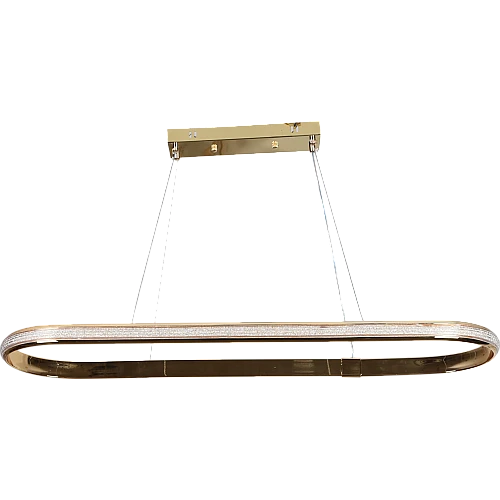 علاقي مودرن بيضاوي ذهبي لون الانارة 3 اضاءات 90 سم *25 سم 48 واط