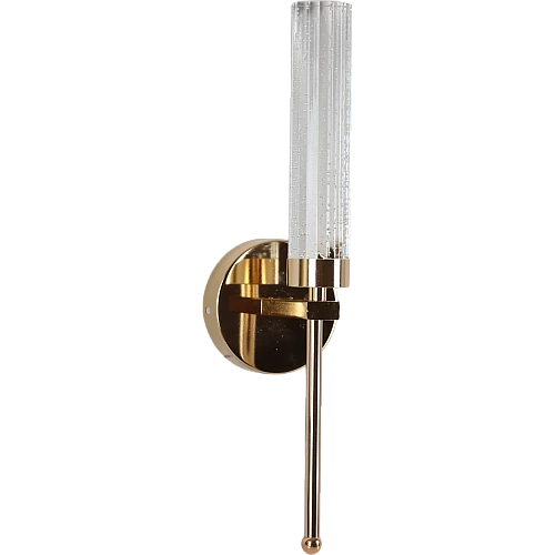 إضاءة جدارية مفرد ذهبي لون الانارة 3اضاءات قزاز شفاف 3 واط