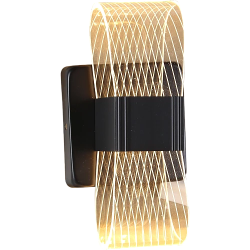 إضاءة جدارية اكريليك مفرد اسود لون الانارة 3 اضاءات 7 واط